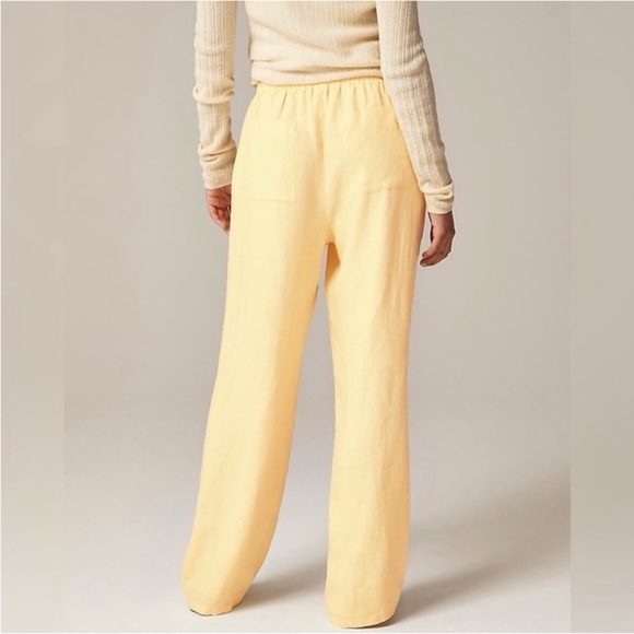NWT J. Crew Soleil Pant Linen Sweet Meringue Yellow - Picture 6 of 6